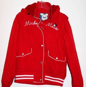 Disney Winter Bomber Jacket, Detachable Sleeves